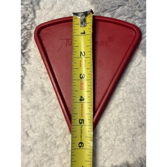 VTG 1980s Tupperware Pie Slice Wedge Container Lid | Red Triangle Cover, 6" - Picture 5 of 5